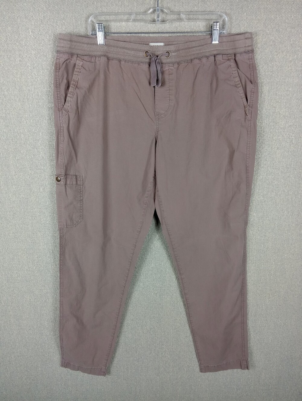 L.L. Bean Ripstop Pants Size XL Taupe Drawstring Casual Pull On Stretch Gorpcore